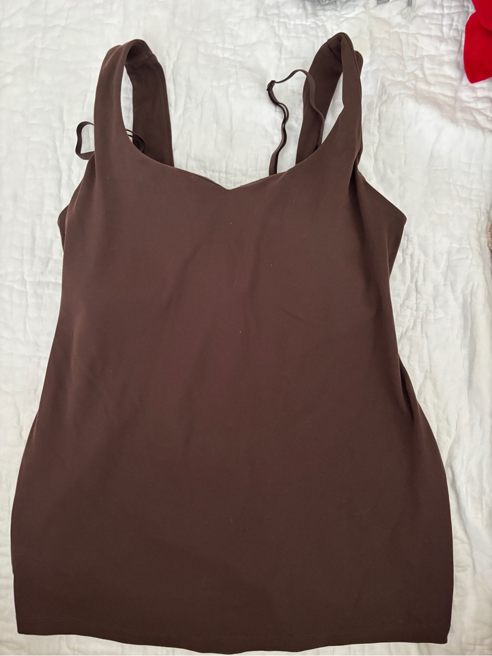 Everyday Brown Tank Top with Wide Straps